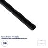 GLOBOSTAR® NEONIO-A 90767-3M Βάση Στήριξης για Neon Flex LED Αδιάβροχο IP65 - Μαύρο Ματ - Μ300 x Π1.6 x Υ1.1cm