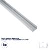 GLOBOSTAR® NEONIO-B 90770-3M Βάση Στήριξης για Neon Flex LED Αδιάβροχο IP65 - Ασημί Ματ - Μ300 x Π2.9 x Υ1.9cm