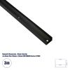 GLOBOSTAR® NEONIO-B 90771-3M Βάση Στήριξης για Neon Flex LED Αδιάβροχο IP65 - Μαύρο Ματ - Μ300 x Π2.9 x Υ1.9cm