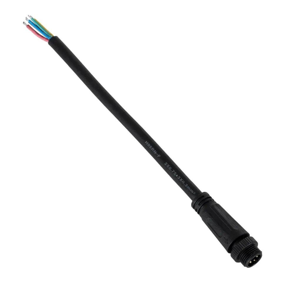 GLOBOSTAR® WWCONNECTOR 90780 5 Pin Σύνδεσμος Τροφοδοσίας για Wall Washers & Προβολείς με Είσοδο 5 x 0.25mm2 & Έξοδο 1 x Θηλυκό Βύσμα Αδιάβροχο IP65 - Μαύρο - Μ20 x Π1.5 x Υ1.5cm