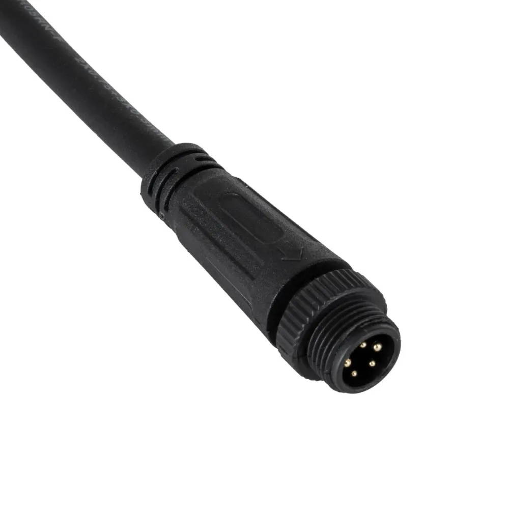 GLOBOSTAR® WWCONNECTOR 90780 5 Pin Σύνδεσμος Τροφοδοσίας για Wall Washers & Προβολείς με Είσοδο 5 x 0.25mm2 & Έξοδο 1 x Θηλυκό Βύσμα Αδιάβροχο IP65 - Μαύρο - Μ20 x Π1.5 x Υ1.5cm