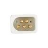 GLOBOSTAR® WWCONNECTOR 90816 5 Pin Σύνδεσμος Τροφοδοσίας για Wall Washers & Προβολείς με Είσοδο 5 x 0.25mm2 & Έξοδο 1 x Θηλυκό Βύσμα Αδιάβροχο IP65 - Μαύρο - Μ16 x Π1.5 x Υ1.2cm