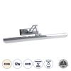 GLOBOSTAR® MARA 60447 Μοντέρνο Φωτιστικό Τοίχου - Απλίκα Καθρέπτη Μπάνιου LED 12W 1400lm 120° AC 220-240V IP20 Φυσικό Λευκό 4500K - Lumileds SMD Chip & TÜV SÜD Driver - Νίκελ Χρώμιο - Μ60 x Π15 x Υ13cm - 3 Χρόνια Εγγύηση