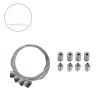 GLOBOSTAR® SUSPENSION 60219 Σύστημα Κρέμασης με 4 Ρυθμιζόμενες Ντίζες & Εξαρτήματα Ειδικό για Πάνελ 60x60cm & 120x30cm - Μ1 x Π1 x Υ80cm
