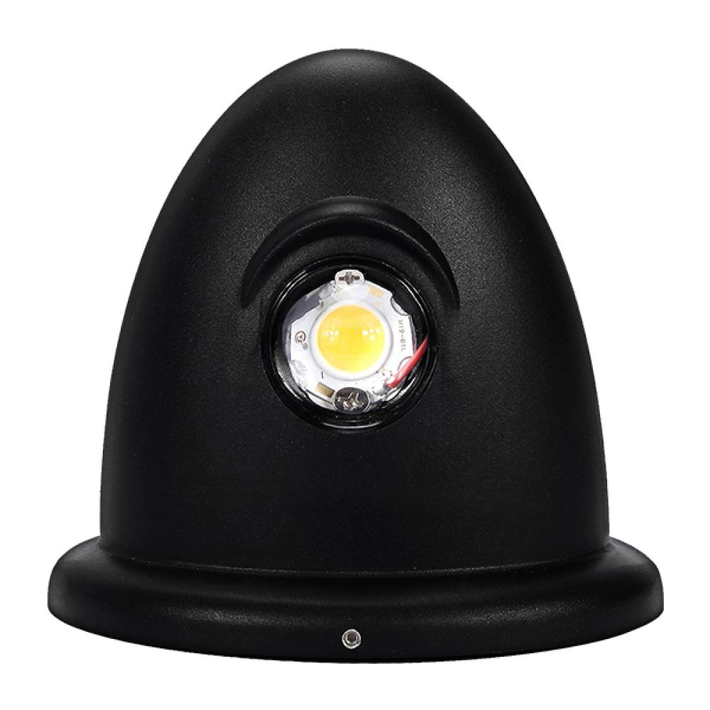 GLOBOSTAR® THIRD 93068 Μοντέρνο Φωτιστικό Τοίχου - Απλίκα LED 10W 1400lm 30° AC 220-240V Αδιάβροχο IP65 Θερμό Λευκό 2700K - Bridgelux COB Chip & TÜV SÜD Driver - Μαύρο Ματ - Μ15.1 x Π9.3 x Υ14.5cm - 5 Χρόνια Εγγύηση