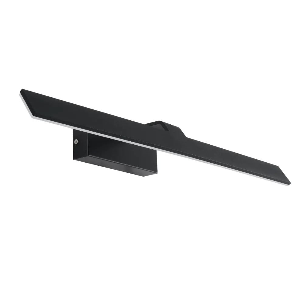 GLOBOSTAR® MIRROR 60517 Μοντέρνο Φωτιστικό Τοίχου - Απλίκα Καθρέπτη Μπάνιου LED 14W 1680lm 120° AC 220-240V IP54 Φυσικό Λευκό 4500K - Lumileds SMD Chip & TÜV SÜD Driver - Μαύρο Ματ - Μ58 x Π15 x Υ6cm - 2 Χρόνια Εγγύηση
