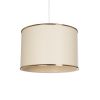 GLOBOSTAR® ELECTRA 203-0110 Μοντέρνο Κρεμαστό Φωτιστικό Οροφής με Ντουί 1 x E27 AC 220-240V IP20 - Mπεζ & Χρυσό - Μ30 x Π30 x Υ23cm
