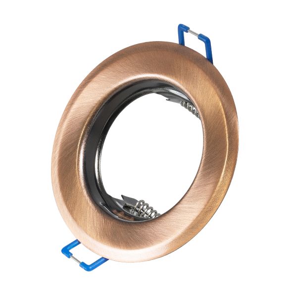 GLOBOSTAR® DELTA 77812 Χωνευτή Βάση για Σποτ MR16 με Ντουί GU10/GU5.3 IP20 - Χάλκινο - Μ8.3 x Π8.3 x Υ3.1cm / Q6cm