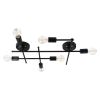 GLOBOSTAR® PIPING 00664-1 Vintage Φωτιστικό Οροφής με Ντουί 6 x E27 AC 220-240V IP20 - Μαύρο - Μ66 x Π9.5 x Υ49cm