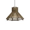 GLOBOSTAR® JUTTI 205-0051 Boho Κρεμαστό Φωτιστικό Οροφής με Ντουί 1 x E27 AC 220-240V IP20 - Καφέ- M40 x Π40 x Υ26cm