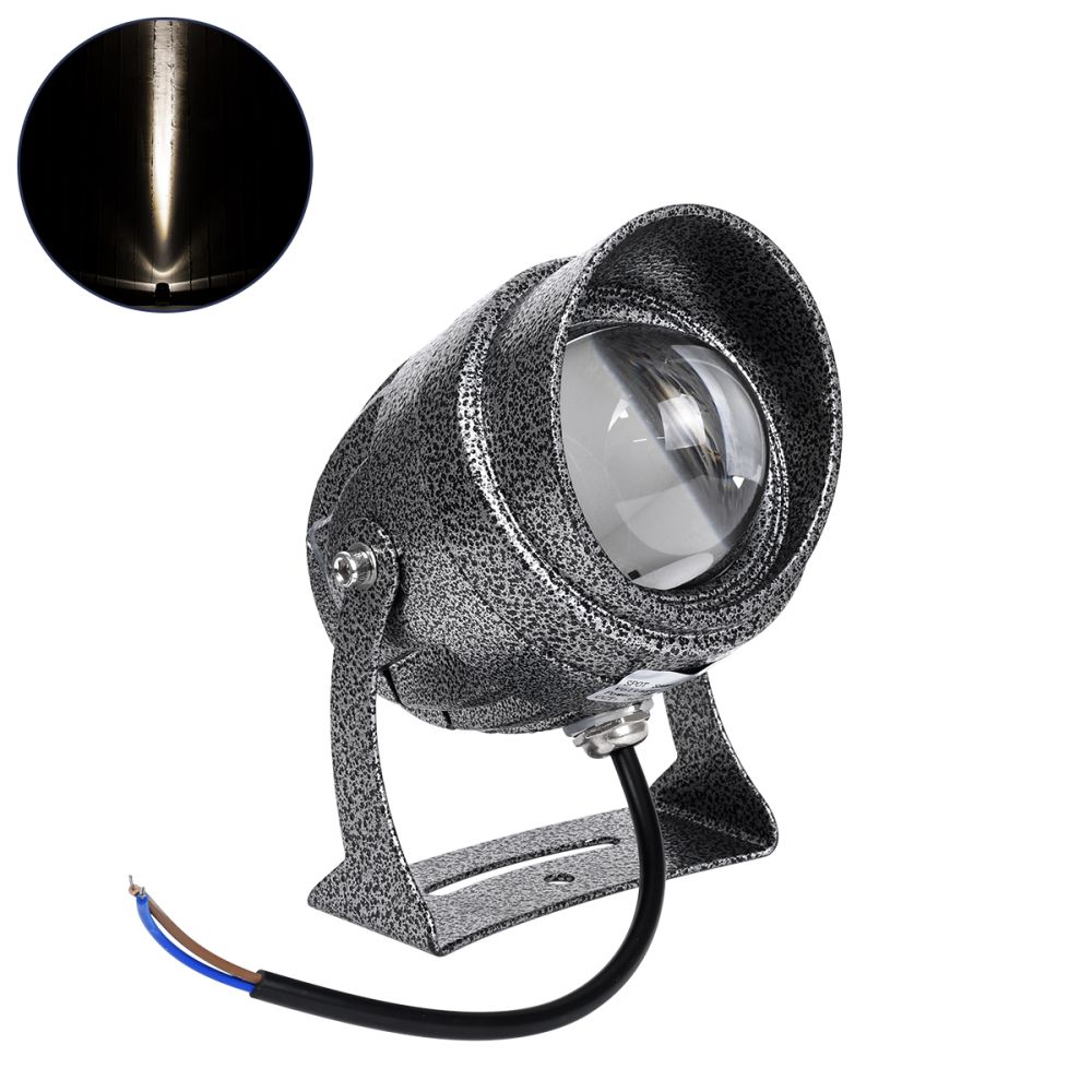 GLOBOSTAR® SPOTXENIA 90633 Σποτ Φωτισμου με Αντιθαμβωτική Γρίλια LED 16W 1840lm 3° DC 24V Αδιάβροχο IP65 Φυσικό Λευκό 4500K Dimmable - Bridgelux COB Chip - Σφυρήλατο Γκρι Ανθρακί - Μ9 x Π9 x Υ12cm - 3 Χρόνια Εγγύηση