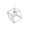 GLOBOSTAR® DISE 201-0052 Μοντέρνο Κρεμαστό Φωτιστικό Οροφής με Ντουί 1 x E27 AC 220-240V IP20 - Λευκό - Μ28 x Π28 x Υ31cm