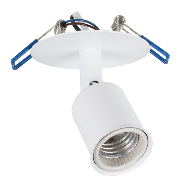 GLOBOSTAR® SARA 00848 Χωνευτό Φωτιστικό Οροφής με Ντουί 1 x E27 AC 220-240V IP20 - Λευκό - Μ8 x Π8 x Υ8.5cm