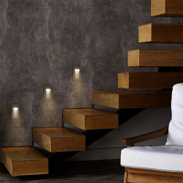 kelvo® STEPART KLV-101-0090 Μοντέρνο Χωνευτό Φωτιστικό Σκαλοπατιού - Διαδρόμου LED 3W 375lm 45° AC 220-240V Αδιάβροχο IP65 Θερμό Λευκό 2700K - Lumileds SMD Chip & TÜV SÜD Driver - Γκρι Ανθρακί Ματ - Μ6 x Π5.5 x Υ10cm / Q5 x 9.61cm - 5 Χρόνια Εγγύηση