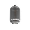 GLOBOSTAR® MELONI 206-0018 Μοντέρνο Κρεμαστό Φωτιστικό Οροφής με Ντουί 1 x E27 AC 220-240V IP20 - Μαύρο Φιμέ - Μ20 x Π20 x Υ38cm
