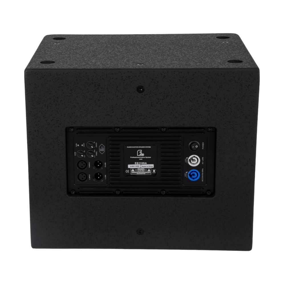 GloboStar® FDB ES110SA 98006 Facilities Speaker - Ενεργό Αυτοενισχυόμενο Ηχείο Subwoofer Εγκαταστάσεων Επιδαπέδιο με Ψηφιακό Ενισχυτή BA1.3 AC 220V/50-60Hz - 300W RMS (600W Peak) - 1 x 10" Inches LF - IP20 - Μαύρο - Μ44.5 x Π36.5 x Υ37.5cm