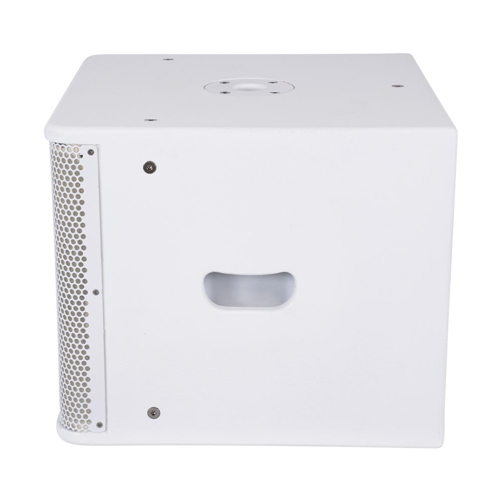 GloboStar® FDB ES112SA 98007 Facilities Speaker - Ενεργό Αυτοενισχυόμενο Ηχείο Subwoofer Εγκαταστάσεων Επιδαπέδιο με Ψηφιακό Ενισχυτή BA1.6 AC 220V/50-60Hz - 600W RMS (1400W Peak) - 1 x 12" Inches LF - IP20 - Λευκό - Μ44.5 x Π44.5 x Υ37.5cm