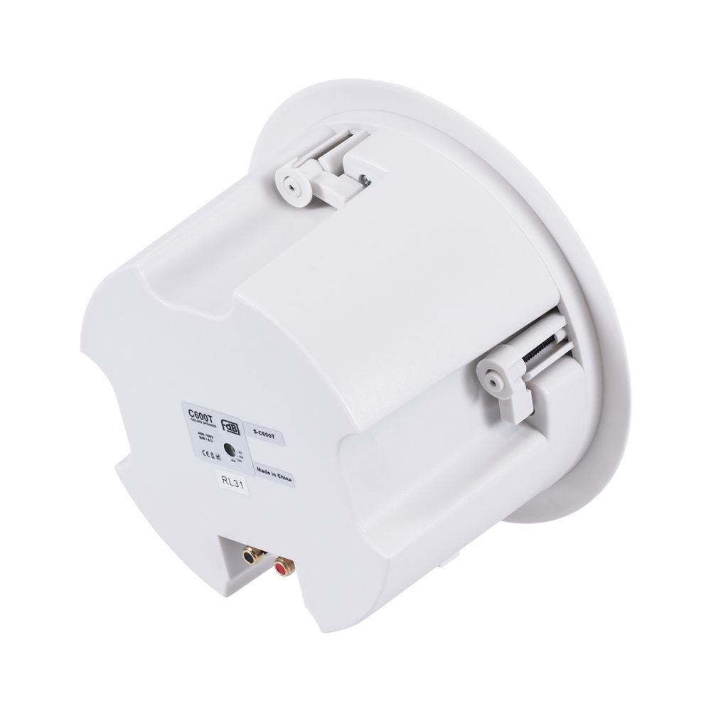 GLOBOSTAR® FDB C600T 98012 Χωνευτό Παθητικό Ηχείο Εγκαταστάσεων με Μετασχηματιστή 100V & 8Ω - 40W RMS (80W Peak) - 1 x 6" Inches LF & 1 x 1" Inches HF - IP20 - Λευκό - Μ23.9 x Π23.9 x Υ15.3cm / Q20.5 x 13.9cm - 2 Χρόνια Εγγύηση