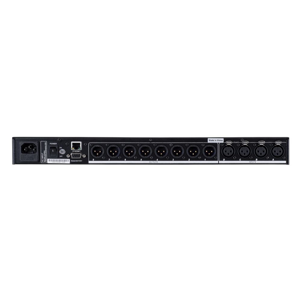 GloboStar® FDB US4803 98021 Audio Processor - Επαγγελματικός Επεξεργαστής Ήχου 4in & 8out - 32-bit DSP SHARC Processor - Frequency Response 20Hz-20Khz DR115DBu - AC 220V/50-60Hz - IP20 - Μαύρο - Μ48.2 x Π20.5 x Υ4.4cm