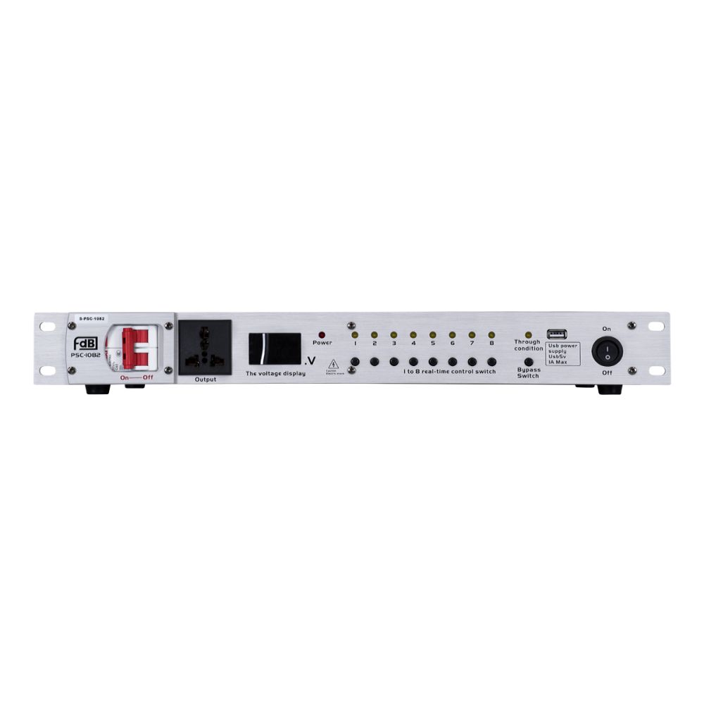 GloboStar® FDB PSC-1082 98022 Power Sequence Controller - Επαγγελματικός Ελεγκτής Ακολουθίας Ισχύος Power Management SMT Technology - USB Charger - RS232 Control Interface/RS485 Cascade - AC 85~265V/40-60Hz 60Α - IP20 - Ασημί - Μ48.3 x Π28 x Υ5.5cm