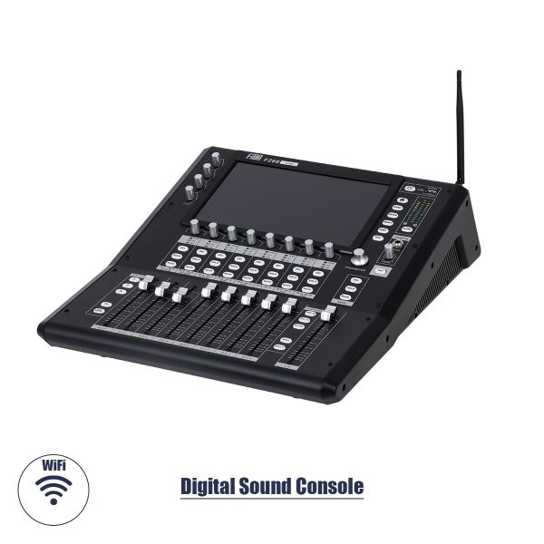 GloboStar® FDB F260 98023 Multifunctional Digital Mixer Audio Console 24Ch - Επαγγελματική Ψηφιακή Κονσόλα Ήχου 16Ch Audio In / 8Ch Audio Out / 8Ch BUS Out - Οθόνη Αφής 10" HD - Wifi Smart System - UDP - AC 220V/50-60Hz - IP20 - Μαύρο - Μ38 x Π49 x Υ