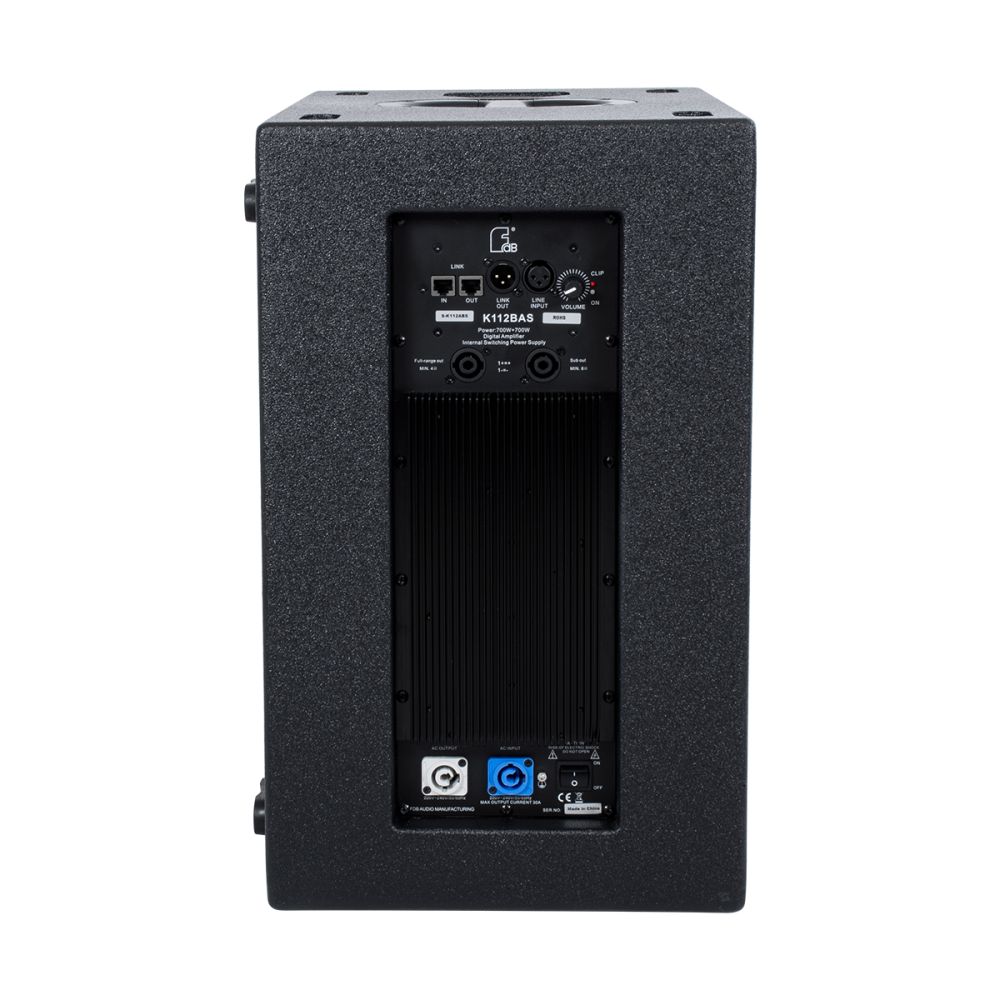 GloboStar® FDB K112BAS 98025 PA Speaker - Ενεργό Αυτοενισχυόμενο Subwoofer Column Επιδαπέδιο με Ψηφιακό Ενισχυτή FA2.36 AC 220V/50-60Hz - 300W RMS/8Ω + 600W RMS/8Ω (1400W Peak) - 1 x 12" Inches LF - IP20 - Μαύρο - Μ32.5 x Π51.5 x Υ53.5cm - Ζεύγος
