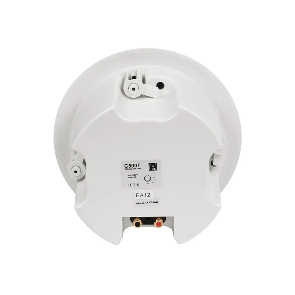 GLOBOSTAR® FDB C500T 98032 Χωνευτό Παθητικό Ηχείο Εγκαταστάσεων με Μετασχηματιστή 100V & 8Ω - 30W RMS (60W Peak) - 1 x 5.25" Inches LF & 1 x 1" Inches HF - IP20 - Λευκό - Μ21.3 x Π21.3 x Υ12.8cm / Q17.5 x 11.4cm - 2 Χρόνια Εγγύηση