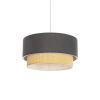 GLOBOSTAR® BIGGIE 204-0095 Μοντέρνο Κρεμαστό Φωτιστικό Οροφής με Ντουί 1 x E27 AC 220-240V IP20 - Γκρι & Μπεζ - Μ30 x Π30 x Υ17cm