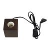 GLOBOSTAR® WOODBOX 99406 Μοντέρνο Επιτραπέζιο Φωτιστικό Πορτατίφ με Ντουί 1 x E27 AC 220-240V IP20 - Καφέ - M8 x Π8 x Υ8cm