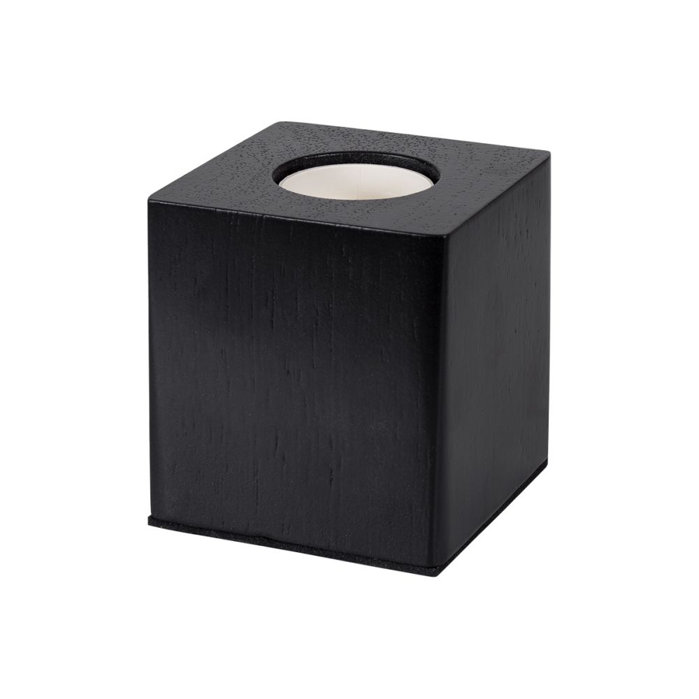 GLOBOSTAR® WOODBOX 99407 Μοντέρνο Επιτραπέζιο Φωτιστικό Πορτατίφ με Ντουί 1 x E27 AC 220-240V IP20 - Μαύρο - Μ7.6 x Π7.6 x Υ8.2cm