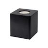 GLOBOSTAR® WOODBOX 99407 Μοντέρνο Επιτραπέζιο Φωτιστικό Πορτατίφ με Ντουί 1 x E27 AC 220-240V IP20 - Μαύρο - Μ7.6 x Π7.6 x Υ8.2cm