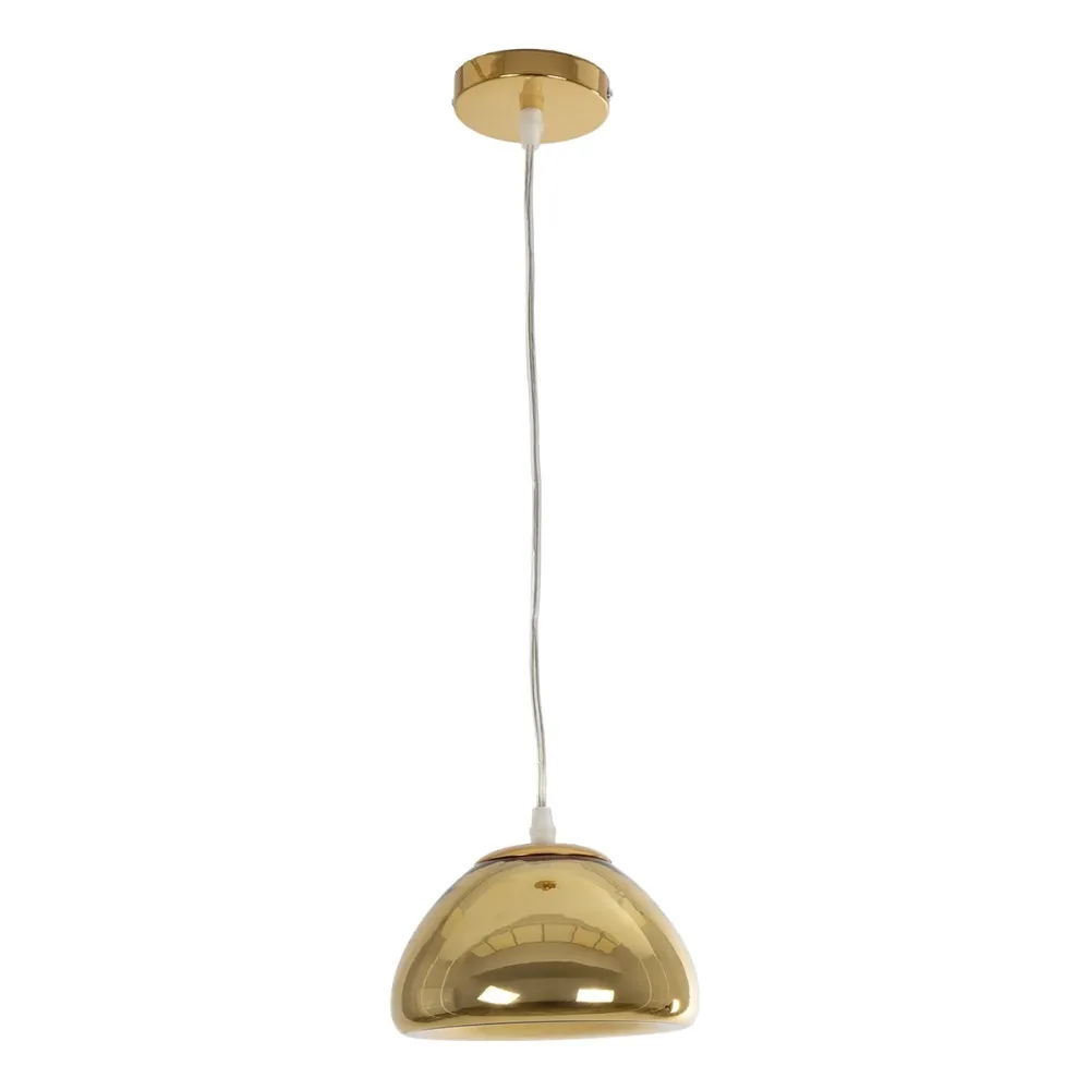 GLOBOSTAR® CRISTIN 999-0037 Μοντέρνο Κρεμαστό Φωτιστικό Οροφής με Ντουί 1 x G4 AC 220-240V IP20 - Χρυσό - Μ18 x Π18 x Υ13cm