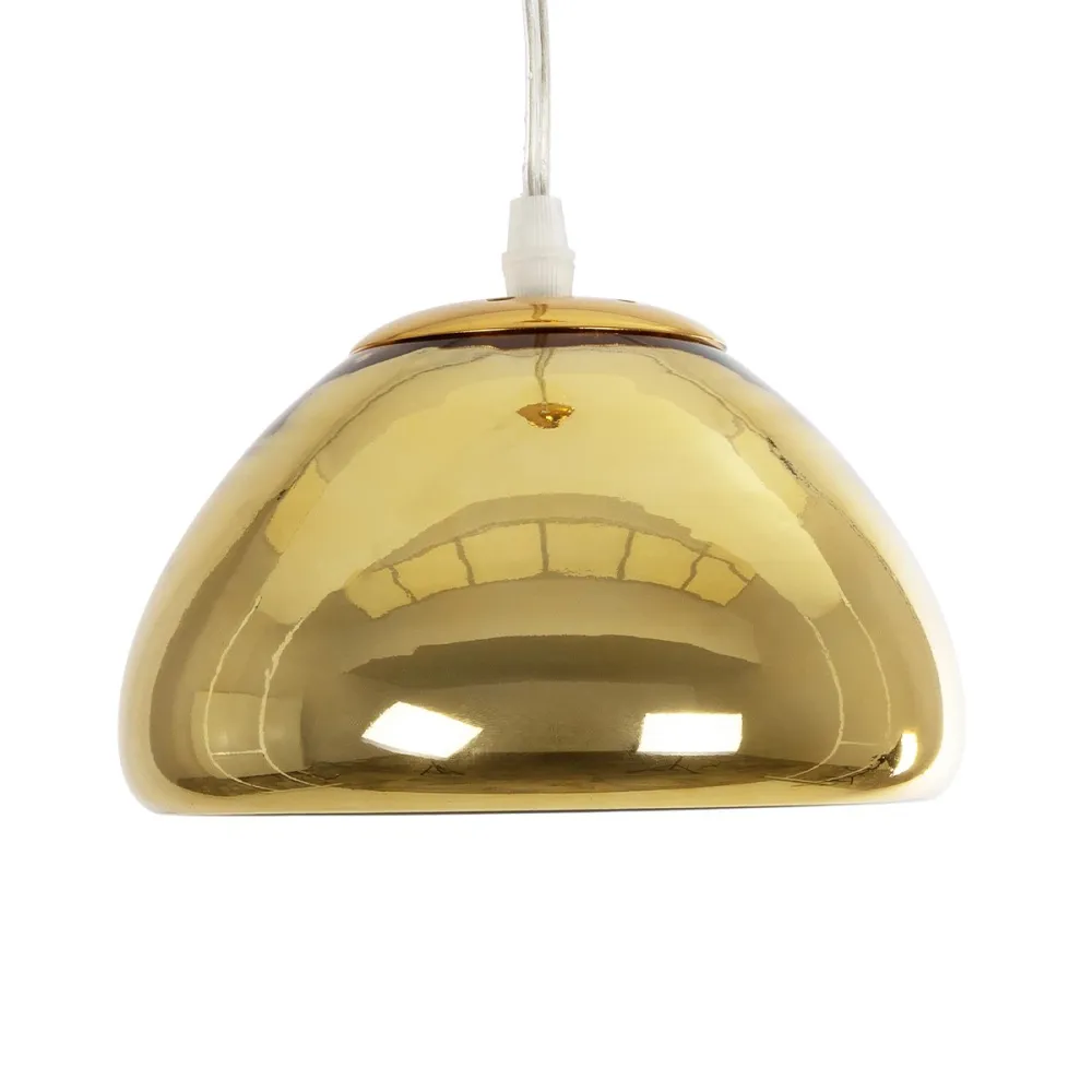 GLOBOSTAR® CRISTIN 999-0037 Μοντέρνο Κρεμαστό Φωτιστικό Οροφής με Ντουί 1 x G4 AC 220-240V IP20 - Χρυσό - Μ18 x Π18 x Υ13cm