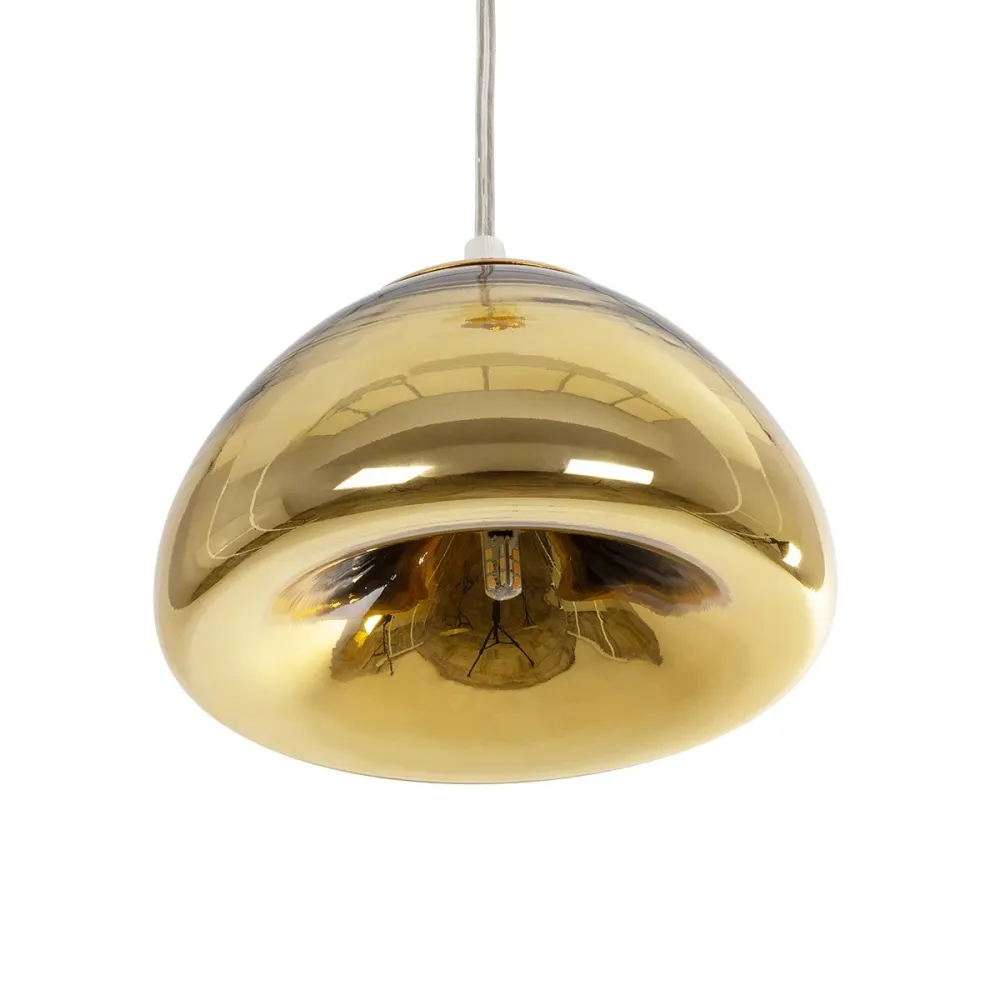 GLOBOSTAR® CRISTIN 999-0037 Μοντέρνο Κρεμαστό Φωτιστικό Οροφής με Ντουί 1 x G4 AC 220-240V IP20 - Χρυσό - Μ18 x Π18 x Υ13cm