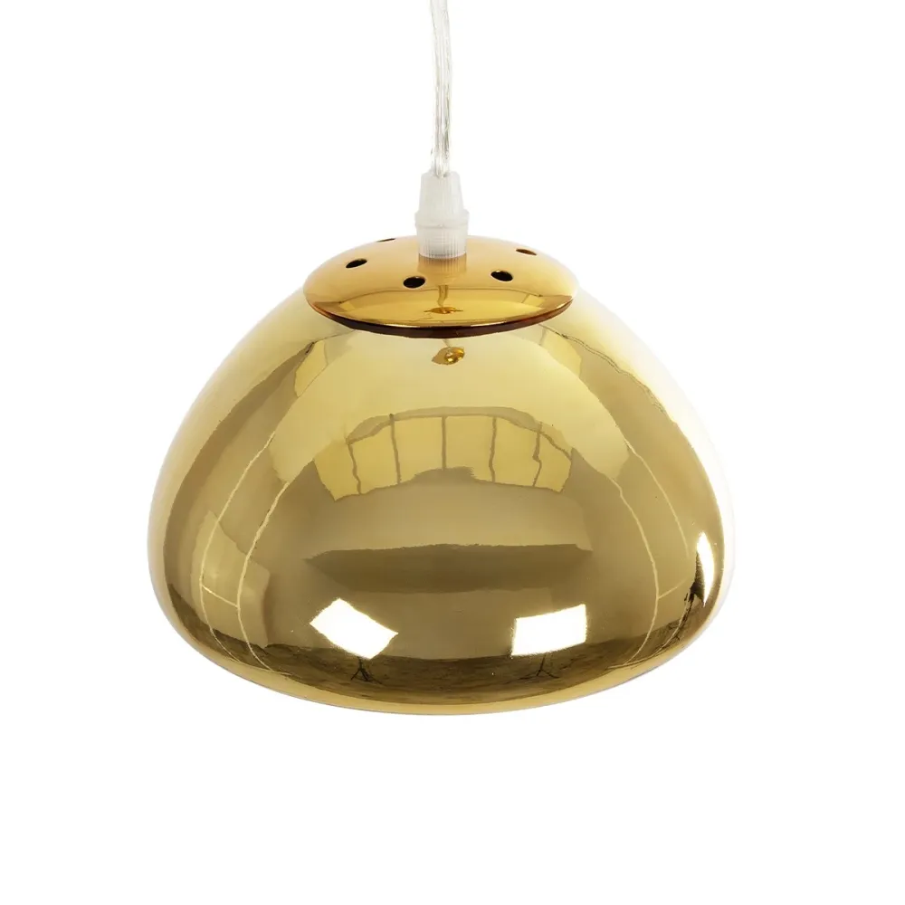 GLOBOSTAR® CRISTIN 999-0037 Μοντέρνο Κρεμαστό Φωτιστικό Οροφής με Ντουί 1 x G4 AC 220-240V IP20 - Χρυσό - Μ18 x Π18 x Υ13cm