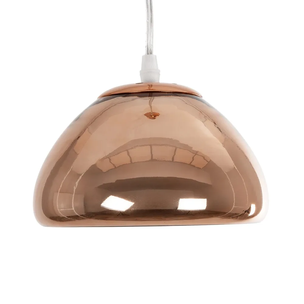 GLOBOSTAR® CRISTIN 999-0038 Μοντέρνο Κρεμαστό Φωτιστικό Οροφής με Ντουί 1 x G4 AC 220-240V IP20 - Χάλκινο - Μ18 x Π18 x Υ13cm