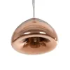 GLOBOSTAR® CRISTIN 999-0038 Μοντέρνο Κρεμαστό Φωτιστικό Οροφής με Ντουί 1 x G4 AC 220-240V IP20 - Χάλκινο - Μ18 x Π18 x Υ13cm