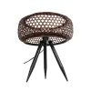 GLOBOSTAR® ZORION 999-0040 Vintage Επιτραπέζιο Φωτιστικό Πορτατίφ με Ντουί 1 x E27 AC 220-240V IP20 - Καφέ & Μαύρο - Μ40 x Π40 x Υ43.5cm