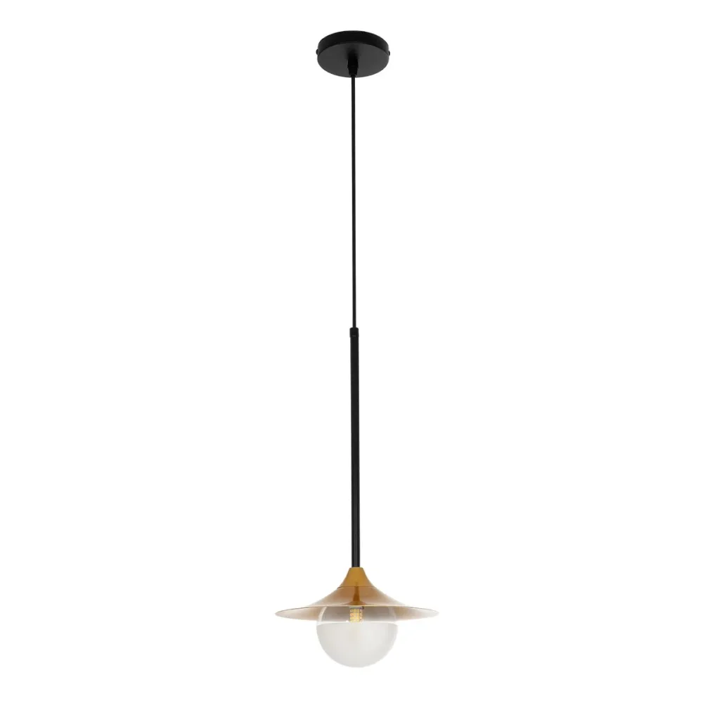 GLOBOSTAR® JOLIET 999-0042 Μοντέρνο Κρεμαστό Φωτιστικό Οροφής με Ντουί 1 x G9 AC 220-240V IP20 - Μαύρο & Χρυσό - Μ20 x Π20 x Y43cm