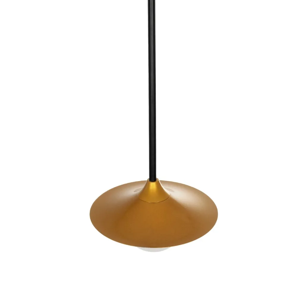 GLOBOSTAR® JOLIET 999-0042 Μοντέρνο Κρεμαστό Φωτιστικό Οροφής με Ντουί 1 x G9 AC 220-240V IP20 - Μαύρο & Χρυσό - Μ20 x Π20 x Y43cm