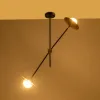 GLOBOSTAR® JOLIET 999-0043 Μοντέρνο Φωτιστικό Οροφής με Ντουί 2 x G9 AC 220-240V IP20 - Μαύρο & Χρυσό - Μ93 x Π20 x Υ106cm
