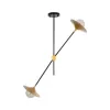 GLOBOSTAR® JOLIET 999-0043 Μοντέρνο Φωτιστικό Οροφής με Ντουί 2 x G9 AC 220-240V IP20 - Μαύρο & Χρυσό - Μ93 x Π20 x Υ106cm