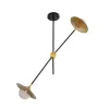 GLOBOSTAR® JOLIET 999-0043 Μοντέρνο Φωτιστικό Οροφής με Ντουί 2 x G9 AC 220-240V IP20 - Μαύρο & Χρυσό - Μ93 x Π20 x Υ106cm