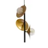 GLOBOSTAR® JOLIET 999-0046 Μοντέρνο Κρεμαστό Φωτιστικό Οροφής με Ντουί 3 x G9 AC 220-240V IP20 - Μαύρο & Χρυσό - Μ27 x Π27 x Y62cm