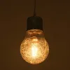 GLOBOSTAR® LAMP 999-0056 Μοντέρνο Κρεμαστό Φωτιστικό Οροφής με Ντουί 1 x E27 AC 220-240V IP20 - Διάφανο, Χρυσό & Ασημί - Μ15 x Π15 x Υ27cm