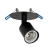 GLOBOSTAR® SARA 999-0058 Χωνευτό Φωτιστικό Οροφής με Ντουί 1 x E27 AC 220-240V IP20 - Μαύρο - Μ8 x Π8 x Υ11cm / Q5.5cm
