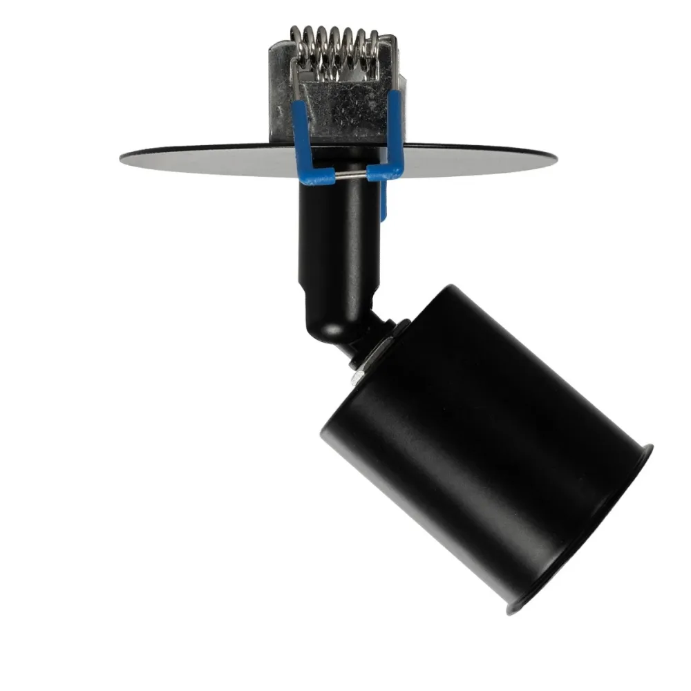 GLOBOSTAR® SARA 999-0058 Χωνευτό Φωτιστικό Οροφής με Ντουί 1 x E27 AC 220-240V IP20 - Μαύρο - Μ8 x Π8 x Υ11cm / Q5.5cm