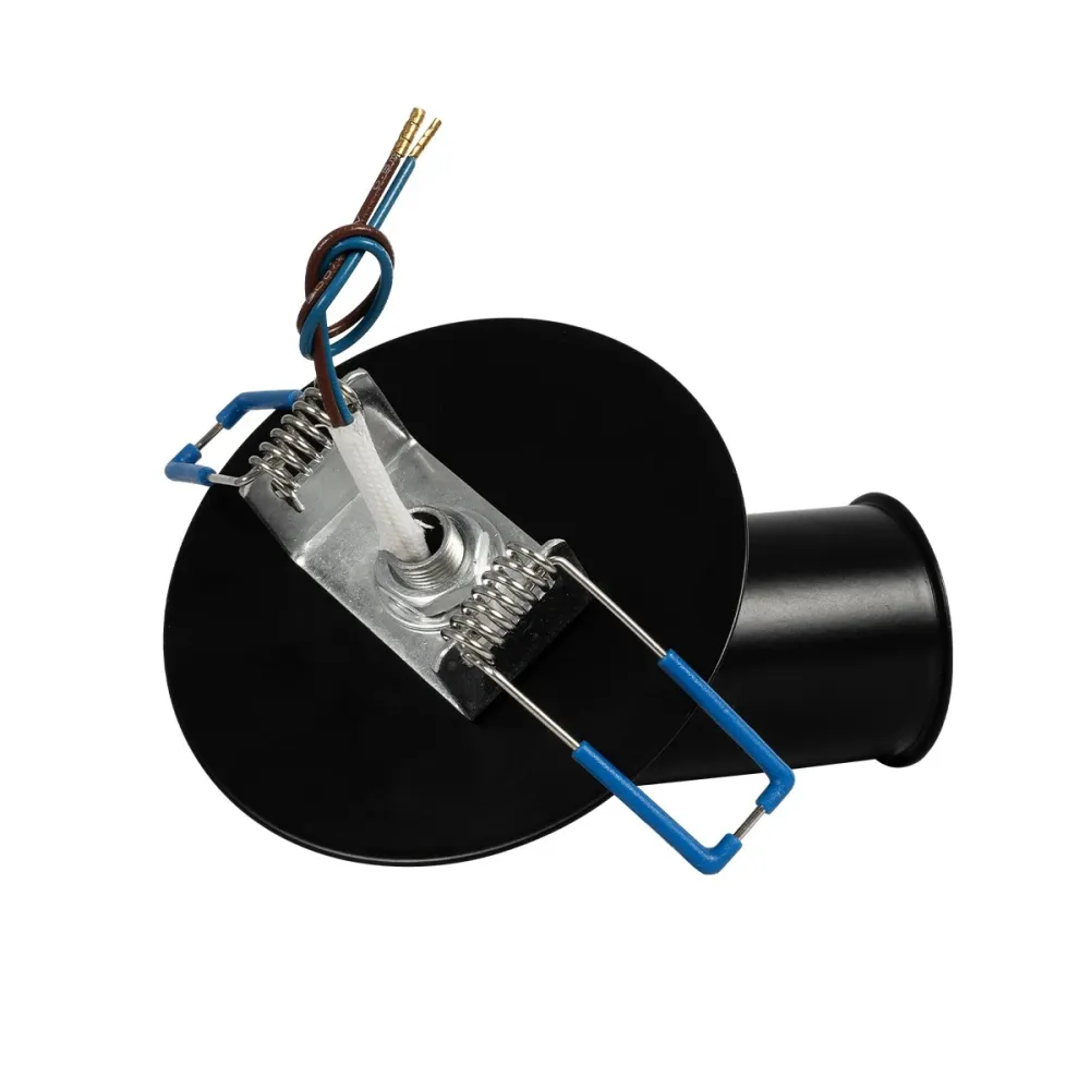 GLOBOSTAR® SARA 999-0058 Χωνευτό Φωτιστικό Οροφής με Ντουί 1 x E27 AC 220-240V IP20 - Μαύρο - Μ8 x Π8 x Υ11cm / Q5.5cm