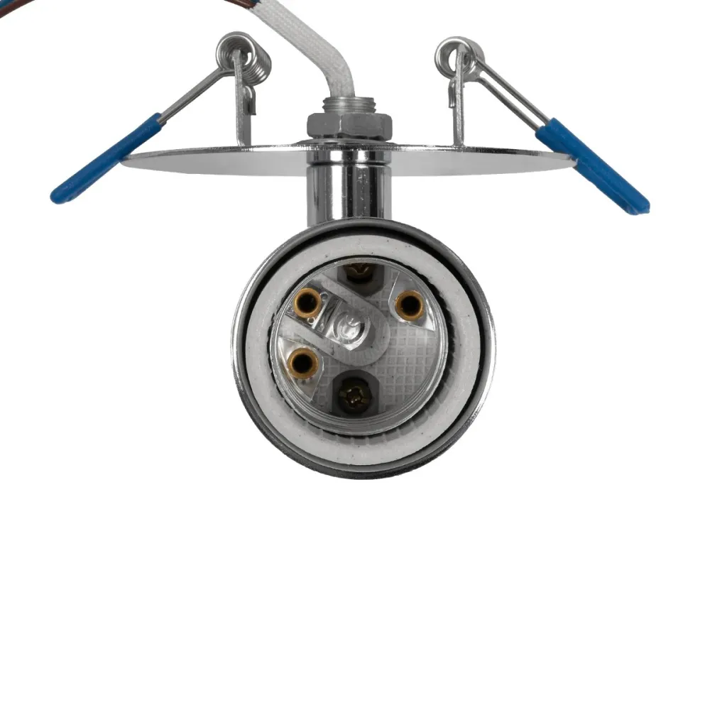 GLOBOSTAR® SARA 999-0059 Χωνευτό Φωτιστικό Οροφής με Ντουί 1 x E27 AC 220-240V IP20 - Ασημί - Μ8 x Π8 x Υ11cm / Q5.5cm