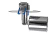 GLOBOSTAR® SARA 999-0059 Χωνευτό Φωτιστικό Οροφής με Ντουί 1 x E27 AC 220-240V IP20 - Ασημί - Μ8 x Π8 x Υ11cm / Q5.5cm